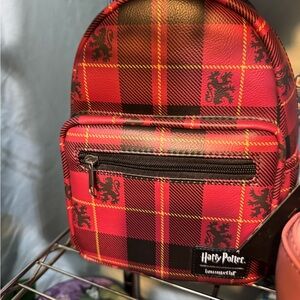 Harry Potter Red Plaid Mini Backpack
